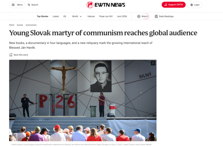 Blahoslavený Ján Havlík oslovuje svet: EWTN prináša príbeh slovenského hrdinu